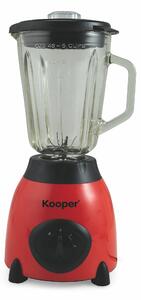 Frullatore Elettrico 500W Bicchiere 1,5 Litri 2 Velocità Kooper Rosso