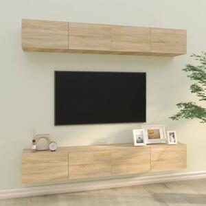 Higsose Mobile Porta TV Rovere Sonoma 80x35x50 cm Mobili Porta Tv