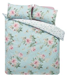 Set copripiumino e federa blu per letto singolo 135x200 cm Avebury Floral – Catherine Lansfield