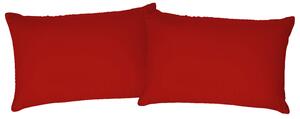 Coppia di Federe 52x82 cm in Microfibra Tinta Unita Rosso