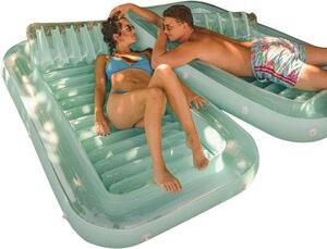 Materasso gonfiabile – Materasso da piscina con schienale – Materasso gonfiabile per adulti – Lettino da piscina – Materasso galleggiante – Lettino da piscina per adulti – Materasso gonfiabile con portabicchieri – Materasso gonfiabile da nuoto