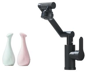 Rubinetto per lavabo, acciaio inossidabile, design contemporaneo, nero