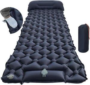 Materasso gonfiabile autogonfiabile per una persona - blu navy - 190x60x5 cm