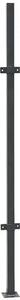 Palo per Tralicci Verdemax 4,5x4,5x183 cm con Staffe Angolari in Metallo Verniciato Antracite