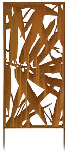 Set 4 Pezzi Pannello Decorativo Frangivista Verdemax Ornamentale o Divisorio 50x100 cm con Punte di Fissaggio in Metallo Corten