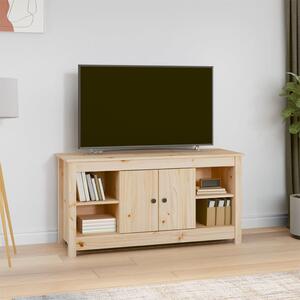 Mobile basso porta TV in legno massello tre cassettoni finitura naturale -  Ronald - XLAB Design