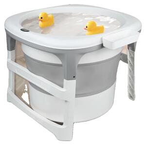 Vasca da bagno, termostato regolabile, design salvaspazio, GRIGIO