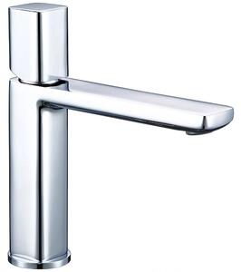 Rubinetto da bagno - Miscelatore per lavabo - Miscelatore monocomando - Montaggio a foro singolo - Miscelatore termostatico per acqua calda e fredda - Cartuccia in Vetroceramica - Acciaio inossidabile - Cromo