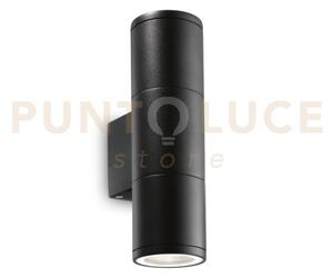 Gun applique esterno ip44 2 luci attacco gu10 nero