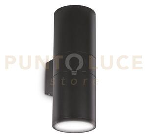 Gun applique esterno ip54 2 luci attacco e27 nero