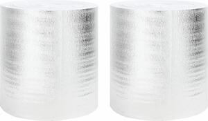 Riflettore di calore per termosifoni 2 pcs Argento 25 x 0,5 m