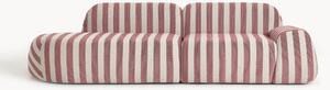Chaise longue componibile 3 posti a righe Wolke