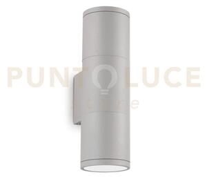 Gun applique esterno ip44 2 luci attacco gu10 grigio