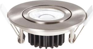 Faretto da incasso a LED da soffitto LB22 EDOS, piatto e orientabile. Finitura nichel. 520 lm, 3000 K. 7008117
