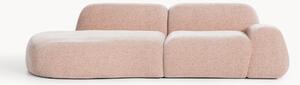Chaise longue componibile 3 posti in teddy Wolke