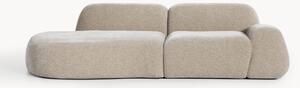 Chaise longue componibile 3 posti in teddy Wolke
