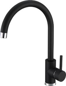 Rubinetto da cucina Alveus Kati G 91, finitura composita, bocca girevole alta, cartuccia in Vetroceramica, nero