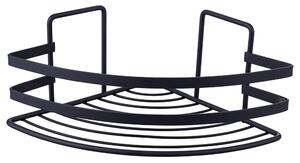 Angoliera da bagno in acciaio nero galvanizzato 18x18x10,5 cm