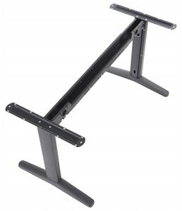 Struttura in metallo per scrivania o tavolo (STT), lunghezza regolabile, gambe regolabili, altezza 72,5 cm, nero