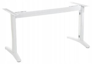 Struttura in metallo per scrivania o tavolo (STL), lunghezza regolabile, gambe regolabili, altezza 72,5 cm, bianco