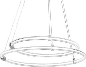 LEDVANCE Decor Aura, apparecchio a sospensione a 2 luci in policarbonato curvo con design a LED e filamento, 21W, 2400 lm, 3000 K, 830 bianco caldo, Click dimmerabile, grigio scuro, plastica (PC), 498 mm, IP20