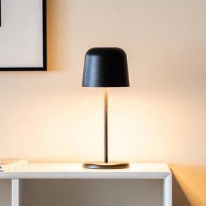 Konstsmide Lampada da tavolo LED ricaricabile Biot, nera, altezza 30 cm, IP54, USB dimmerabile, Nero, Soggiorno / Sala da pranzo, Alluminio, Moderno