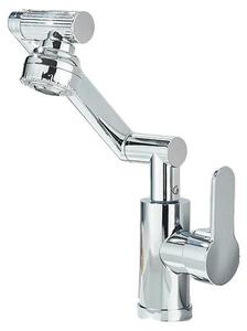 Rubinetto per lavabo, acciaio inox, design contemporaneo, cromo