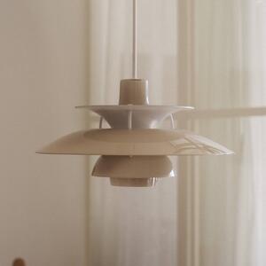 Louis Poulsen Lampada a sospensione PH 5 320, dimmerabile, Crema / Ambra, Soggiorno / Sala da pranzo, Plastica, Design, Lampada a sospensione