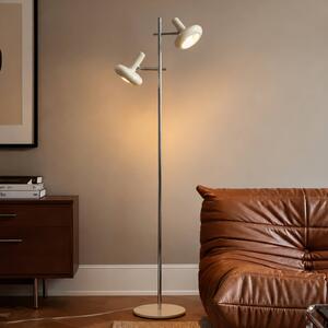 Lampada da terra Dylan Lindby, Crema / Ambra, Soggiorno / Sala da pranzo, Metallo, Vintage, Lampada da terra