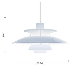 Louis Poulsen Lampada a sospensione PH 5 320, dimmerabile, Blu, Soggiorno / Sala da pranzo, Plastica, Design, Lampada a sospensione