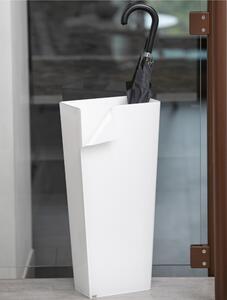 Portaombrelli 28x16.5xh60 cm ECO in plexiglas bicolore con curvatura a mano Bianco