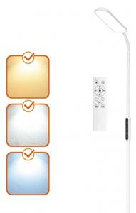 Lampada da terra LED dimmerabile TEILO LED/10W/230V 3000/4000/6500K bianco + telecomando