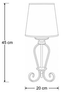 Brilagi - Lampada da tavolo SONIA 1xE27/15W/230V crema/patina