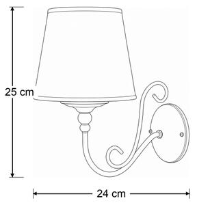 Brilagi - Lampada da parete SONIA 1xE27/15W/230V crema/patina