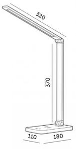 Lampada da tavolo LED dimmerabile con ricarica wireless NOBLITE Q LED/7W/230V 3000/4000/6500K nero