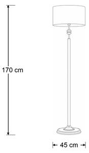 Brilagi - Lampada da terra SAPHIRE 1xE27/15W/230V crema/oro/patina