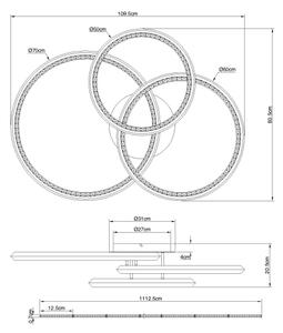 Globo 67329-72 - plafoniera LED dimmerabile ALAINA 72W/230V 2700-6000K 50x75 cm+con telecomando