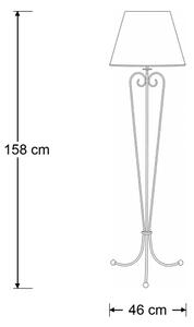Brilagi - Lampada da terra SONIA 1xE27/15W/230V crema/patina