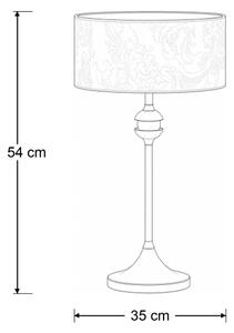 Brilagi - Lampada da tavolo SAPHIRE 1xE27/15W/230V crema/oro/patina