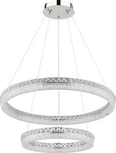 Globo 67387-72 - Lampadario LED dimmerabile a sospensione su cavo LAUREL 72W/230V trasparente+telecomando