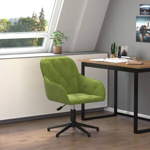 The Living Store sedia da ufficio girevole in velluto verde chiaro