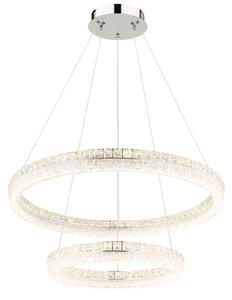 Globo 67387-72 - Lampadario LED dimmerabile a sospensione su cavo LAUREL 72W/230V trasparente+telecomando
