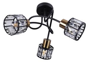 Plafoniera ZAHARA 3xE27/10W/230V nero