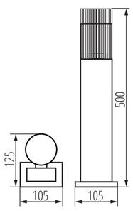 Kanlux 46204 - Lampada da esterno RADILO 1xGU10/11W/230V 50 cm IP44 nera