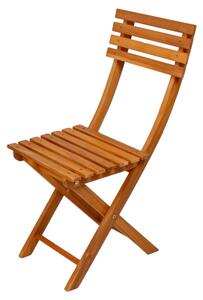 Sedia da esterno di colore naturale in legno massiccio Alameda – Garden Pleasure