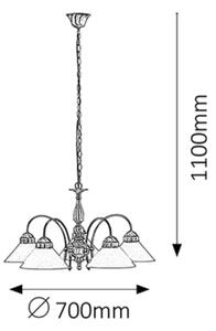 Rabalux 2705 - Lampadario a sospensione con catena MARIAN 5xE27/60W/230V