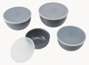Set di 4 ciotole con coperchio Charcoal Grey