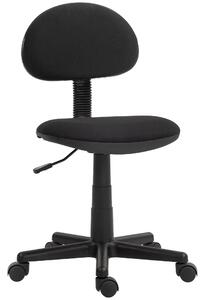 HOMCOM Sedia da Ufficio Girevole ad Altezza Regolabile, in Tessuto Elastico, Spugna e Acciaio, 43x51x73-85 cm, Nero | Aosom Italy
