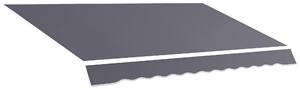 Outsunny Telo di Ricambio per Tenda a Bracci Retrattile in Poliestere Anti UV da 3.6x2.5 m, Grigio