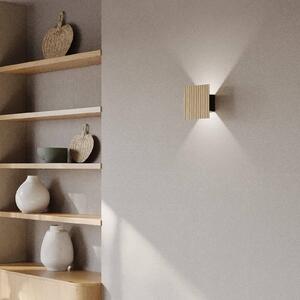 Elobra Applique da parete a LED Inka S, dimmerabile, Legno chiaro, Soggiorno / Sala da pranzo, Legno, Moderno, Applique a LED